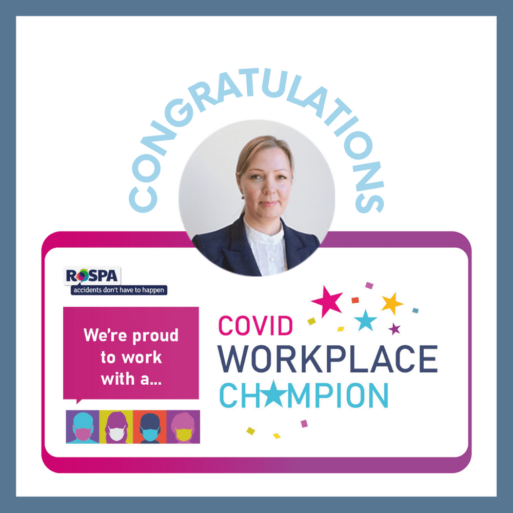 Congratulations COVID workplace champion award